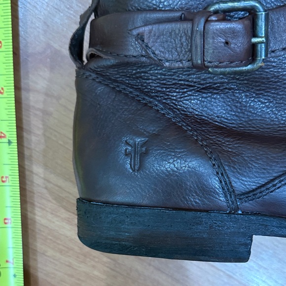 Frye Women's Tall Dark Brown Leather Boots - Picture 3 of 8